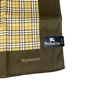 Vintage Burberry Plaid Brown Trim Scarf